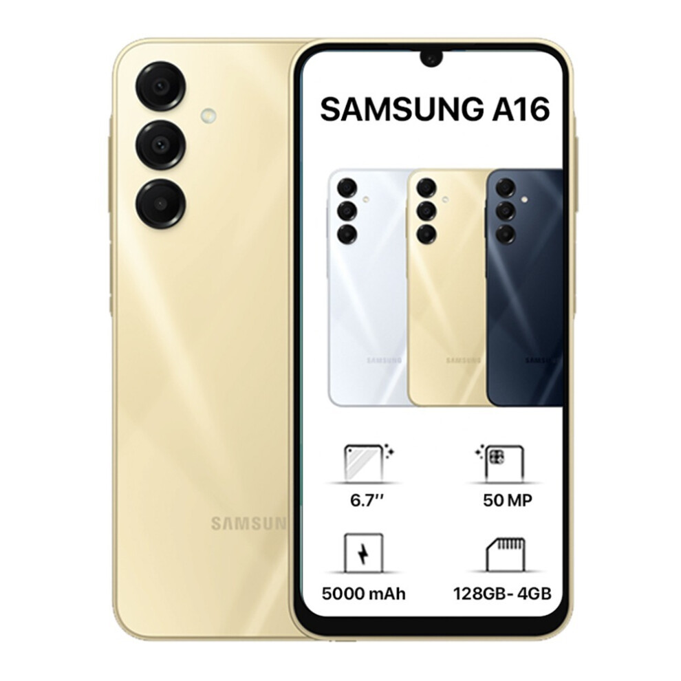 Samsung Galaxy A16 A1660 (128GB+6GB, Gold)