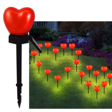 Lichter Garten Herz Licht LED Rasen Lampen Solar Pfahl Lichter