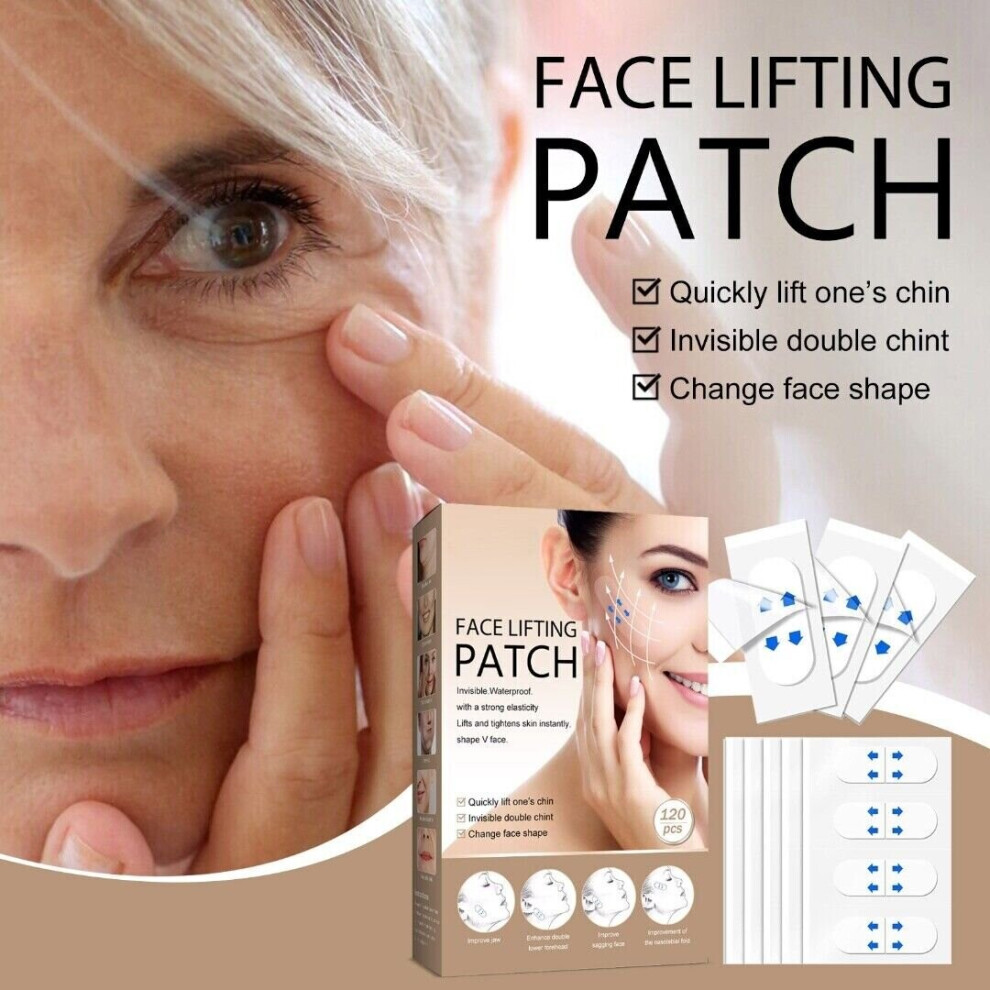 120Pcs/box Instant Lifting Face Skin Tapes Neck Eye Lift V Line Shape