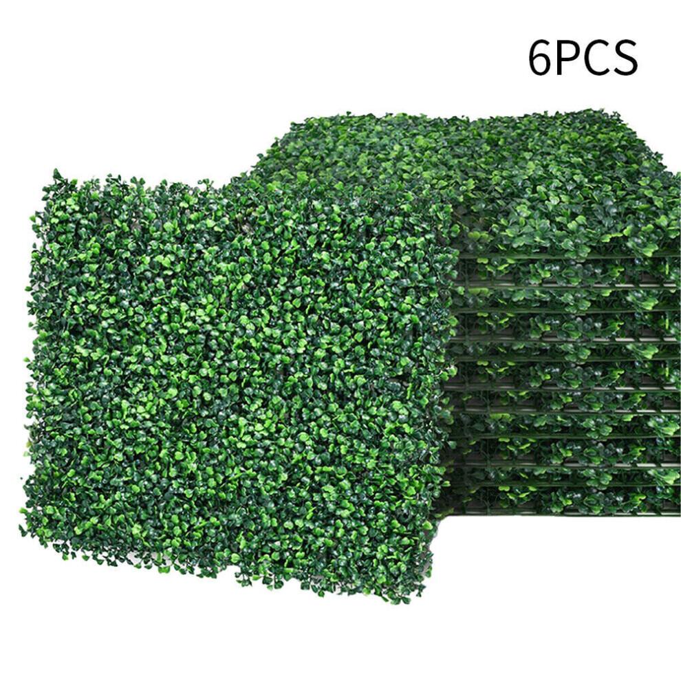 Artificial Hedge Wall Panel Boxwood Leaf Garden Fence Grass Topiary Mat Decor
