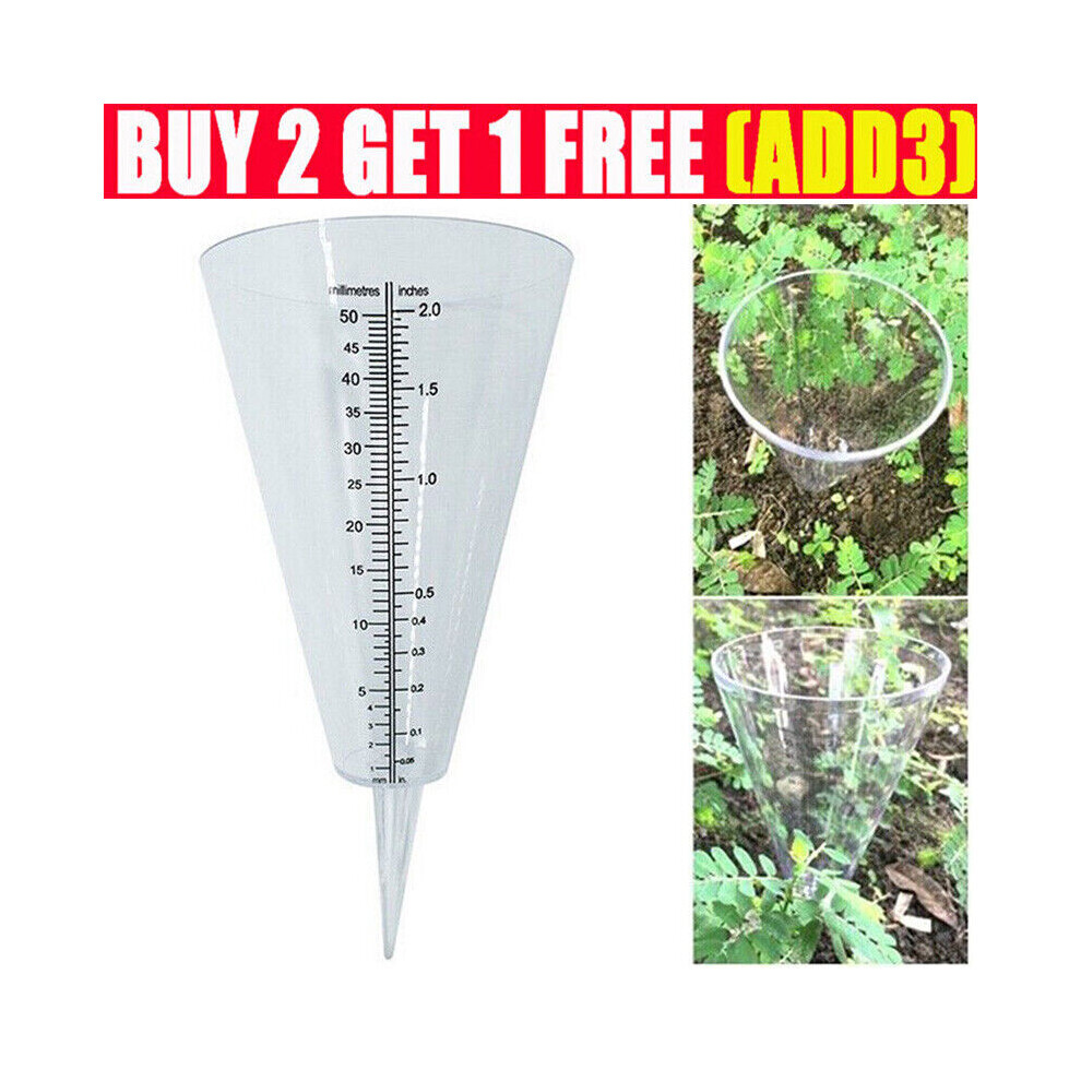 Mdsrjone Cone Rain Gauge Measurement Ground Precipitation Garden Rainfall Measuring