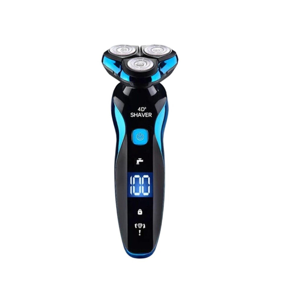 Mens Electric Shaver Razor Wet/Dry Rechargeable Rotary Cordless