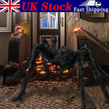 6.6FT Hairy Giant Spider Halloween Decoration Prop Haunted House Party In