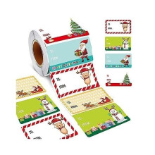 500 Blatt Weihnachten Selbstklebendes Geschenkpapier Etiketten Aufkleber Geschenkanhänger