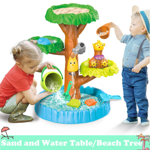 Beach Tree Sand And Water Table Beach Play Activity Set Indoor Outdoor Summer Garden Toys Sand Pit Water table for Children