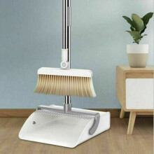 Buckle Long Handled Dustpan and Brush Soft Bristles Broom Dust Pan set