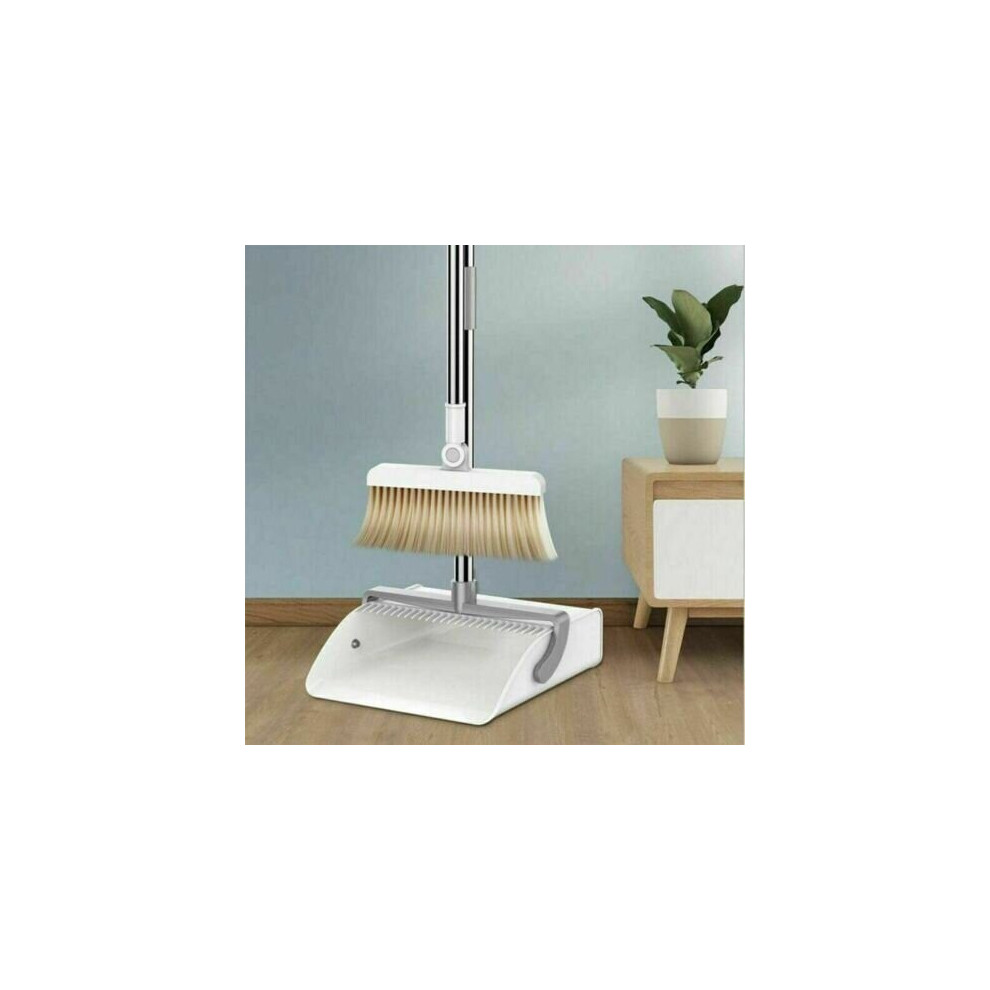 Buckle Long Handled Dustpan and Brush Soft Bristles Broom Dust Pan set