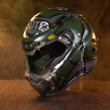 Casque résine Doom Eternal 1:1 – Réplique fidèle pour cosplay et Halloween