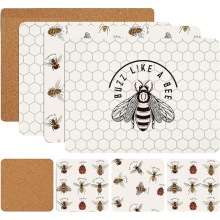 (Bumble Bees) Placemats Coasters Set of 8 Heat Resistant