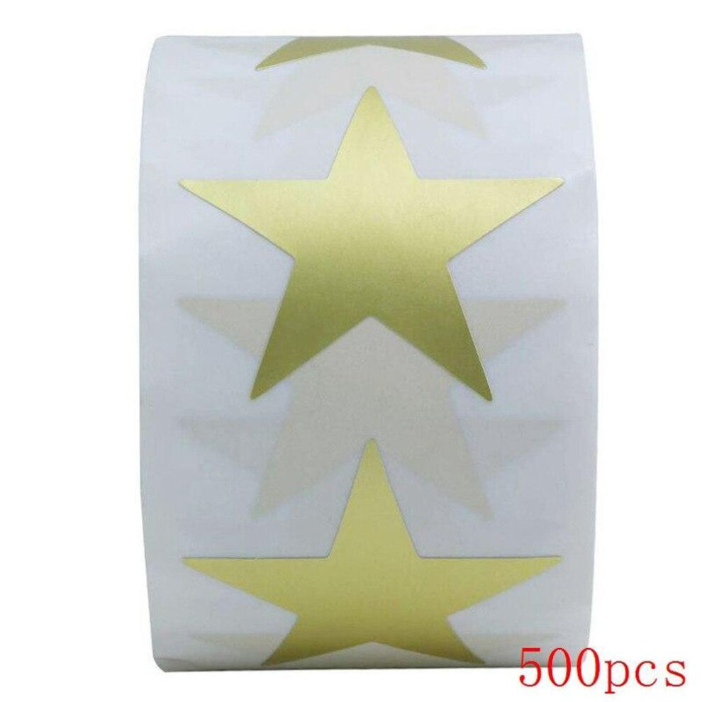 50-500pcs Labels Stickers Star Shape Of Gold Stickers Seal Labels Scrapbooking For Package And Wedding Decoration Paper Golden