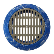 Certikin Main Drain - Liner - Flat Grille SPHD33LO+MARB | Flat main drain grille (stainless steel) c/w flange, gasket & screws - Marble