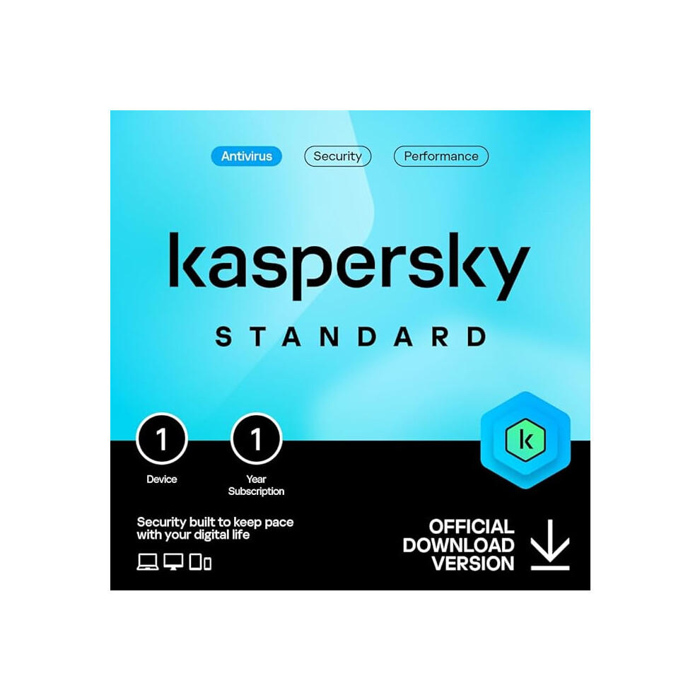 Kaspersky Standard UK Edition. 1-Device 1 Year Base Download Pack