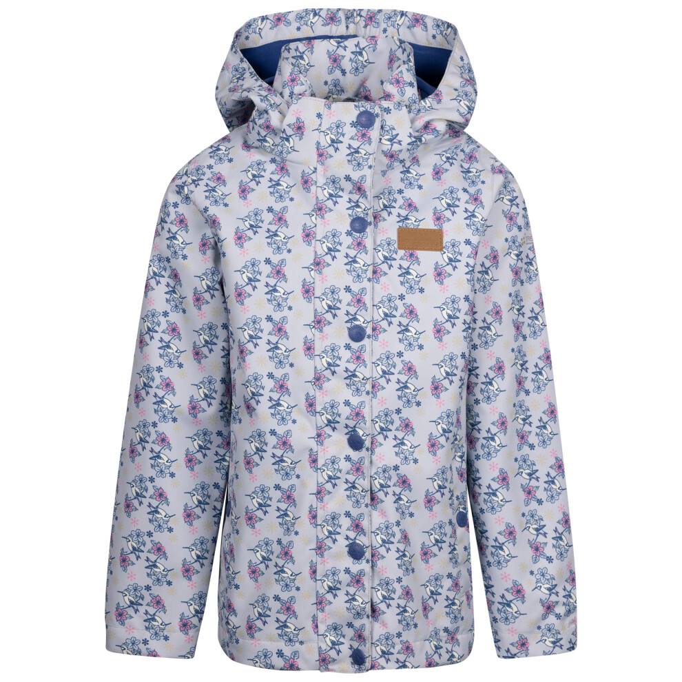 (11-12 Years, Grey Skies) Trespass Girls Jacket Water Resistant Drippy
