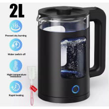 Electric Kettle, 2 Liter Quiet Fast Glass Kettle w Blue LED,Easy Clean