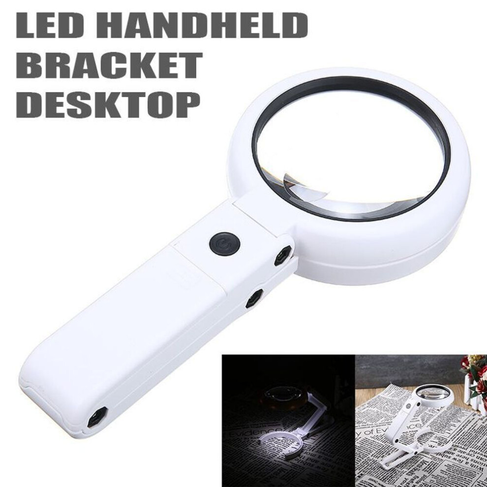 5 / 11x Magnifying Glass With 8 Led Light Foldable Magnifier Led Table Desk Stand Handheld Portable Magnifying Glass Loupe