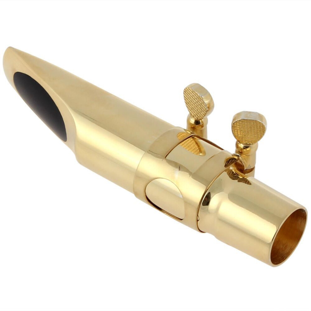 Tenor bB Saxophone Mouthpiece Gold Plated Copper Brass 8C Sax Mouth for Jazz Music