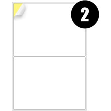 (LBL 2 PER SHEET) Address Labels White A4 100 Sheets Sticky Self Adhesive for Inkjet / Laser Printer