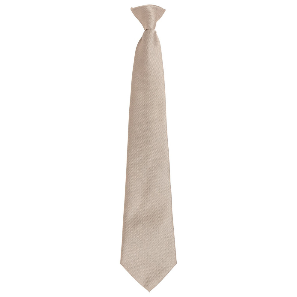 Premier Men's (One Khaki) Unisex Adult Colours Fashion Plain Clip-On Tie 18In