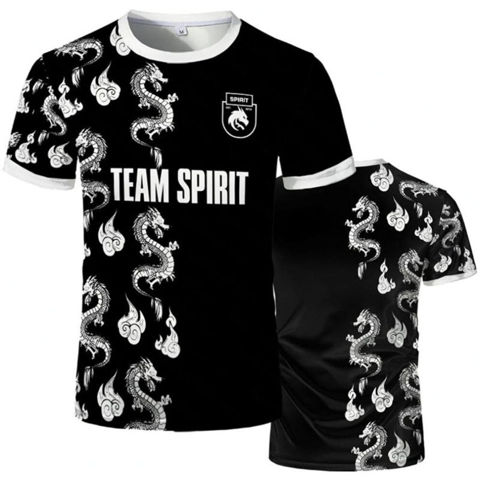 (as the picture, M) Team Spirit Jerseys Fashion Game Esports Player Donk Uniform Contest Clothing Men Tops 3D Print Boy T-shirts Fans Tee