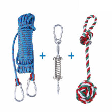 (Style Three, 5 Meters) Dog Spring Pole Toys Set Outdoor Hanging Exercise Cotton Rope Dog Teething Toy