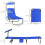 Outsunny Outsunny 2 Piece Folding Sun Loungers with Adjustable Backrest, Blue 2