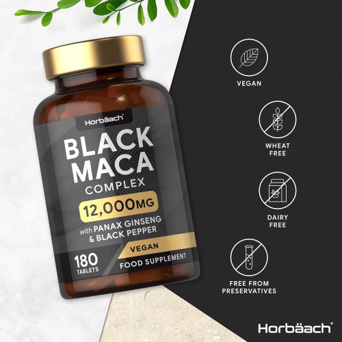 Black Maca - High Strength Maca 12,000mg - 180 Vegan Capsules 2