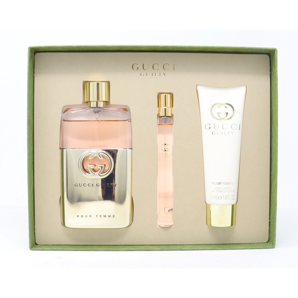 Gucci Guilty Eau De Parfum 3-Pc. Gift Set  / New With Box