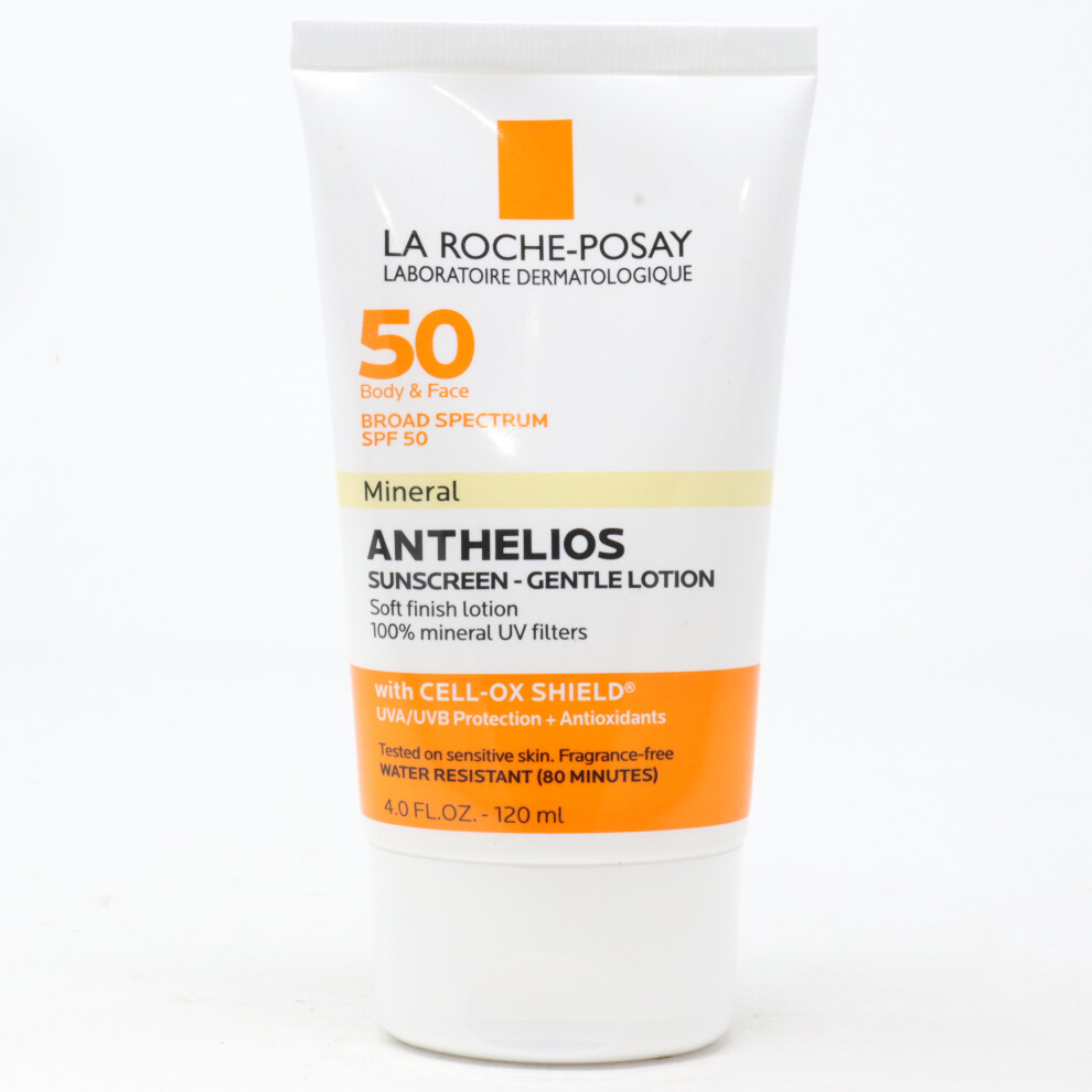 La Roche-Posay Anthelios Soft Finish Mineral Sunscreen Lotion Spf 50 4.0oz  New