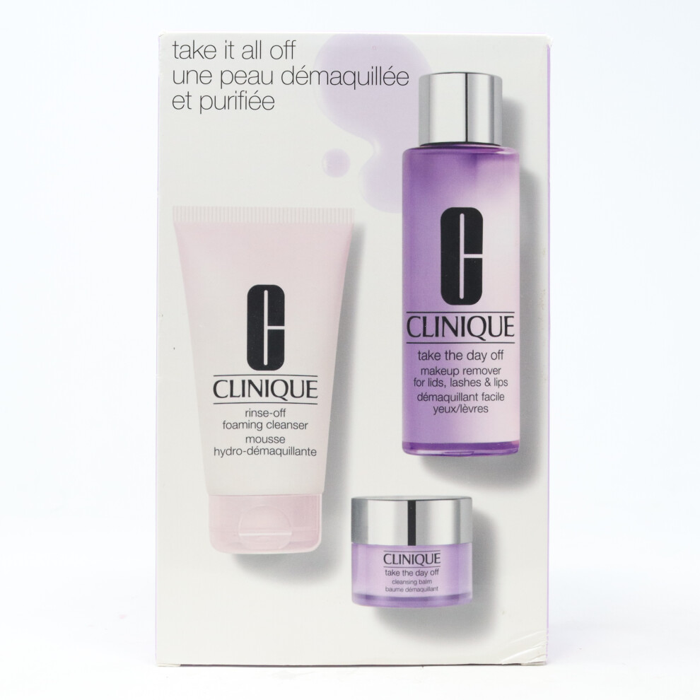 Clinique Take It All Off 3 Pcs Set  / New With Box