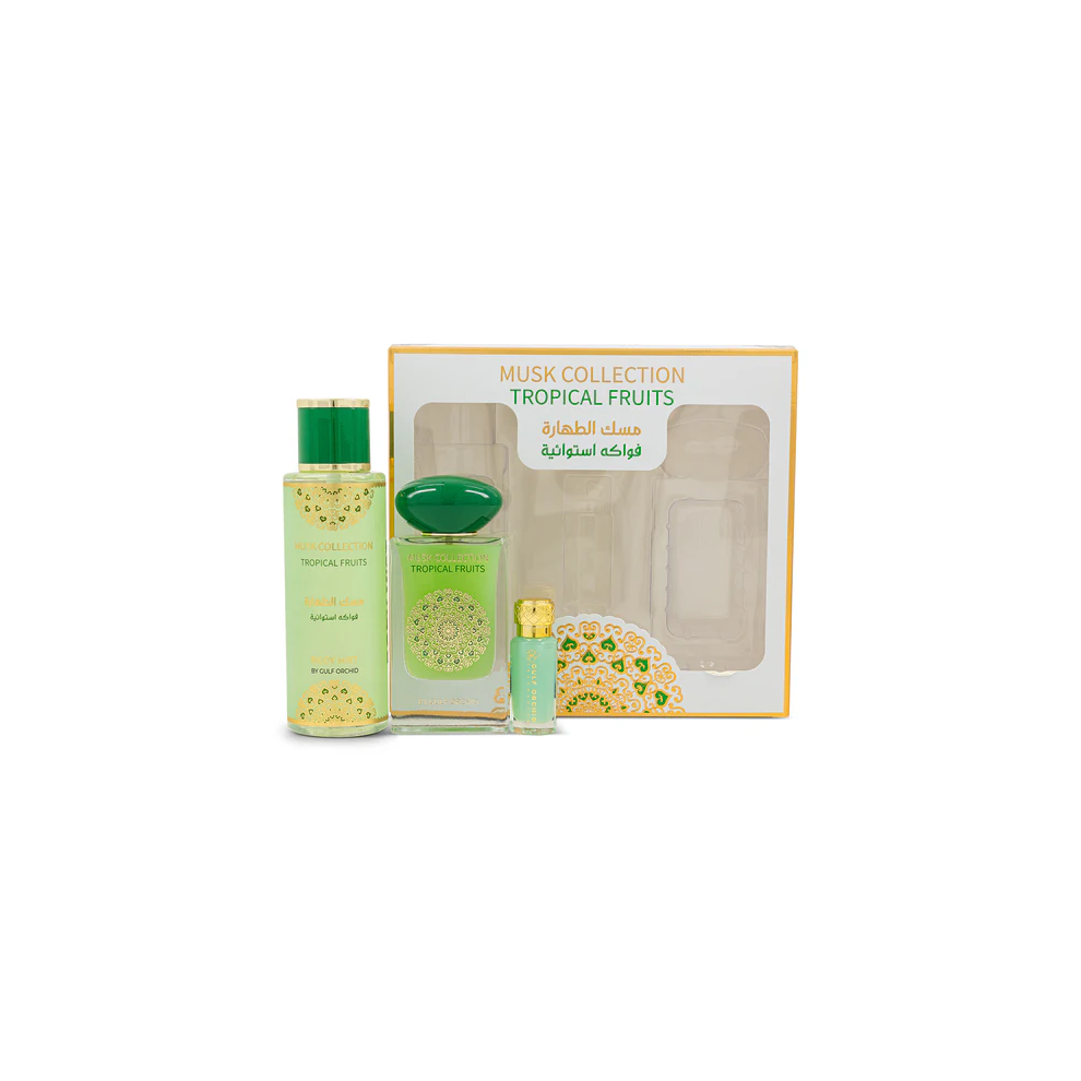 Gulf Orchid Musk Tahara Eau De Parfume Tropical Fruit 3Pcs Gift Set By