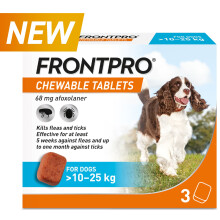 (Large Dog (10-25kg)) FRONTPRO Chewable Tablets Flea and Tick Treatment