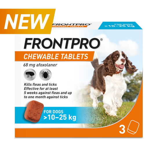 (Large Dog (10-25kg)) FRONTPRO Chewable Tablets Flea and Tick Treatment