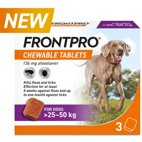 (Extra Large Dog (25-50kg)) FRONTPRO Chewable Tablets Flea and Tick Treatment