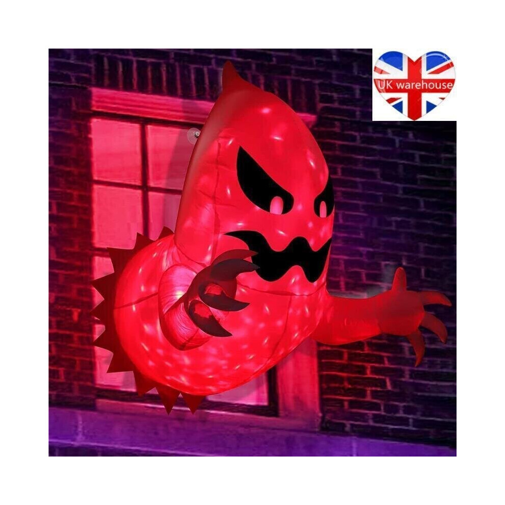 Flemye Halloween Inflatables Blow Up Ghost With Led Light Indoor/Outdoor Yard Decor