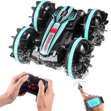 Kids Remote Control Car Boat Amphibious 4WD RC Stunt Cars Water Land Toys Gifts
