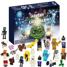 Weihnachten Minecraft Figur 24 Tage Countdown Adventskalender 2024 Überraschungsgeschenke