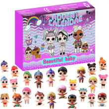 Weihnachtspuppen-Adventskalender Countdown-Kalender mit Überraschungsspielzeug Geschenken