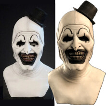 Terrifier Maske Killer Art der Clown Halloween gruseliger Joker Vollkopfmaske Latex