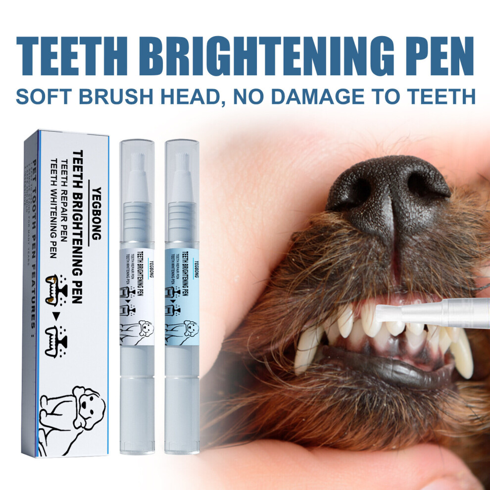 Pet Dog Teeth Cleaning Whitening Pen Teeth Cleaning Pen Dog Cat Natural Plant Tartar Removal Suitable for All Pets Home