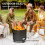 Outsunny Outsunny 45cm Smokeless Wood Burning Firepit Metal Fire Pit, Dark Grey 4