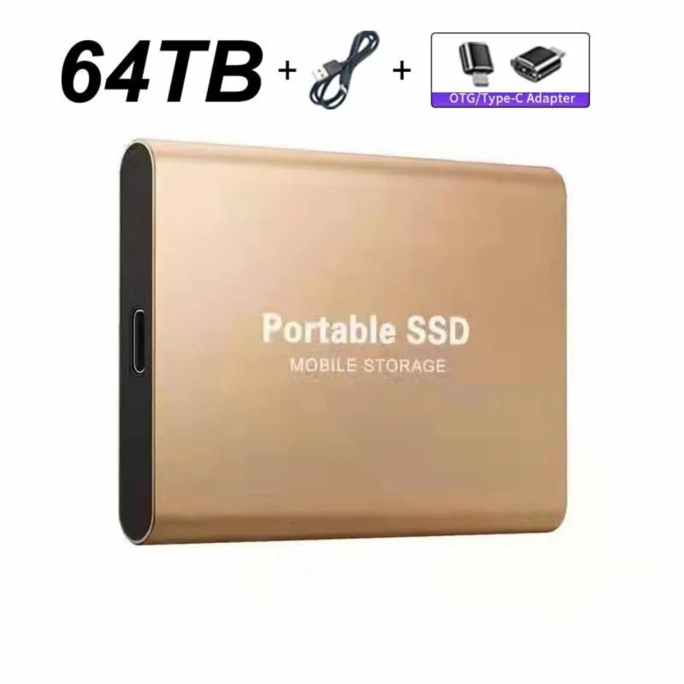(Gold 64TB) External Hard Drive Portable Shockproof Mobile SSD-image-OPC-PFXZGMR-NEW