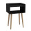 URBN Living (Black) Modern Bedside Table Storage Display Unit with 2 Shelves & Solid Pinewood Legs 4