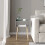 URBN Living (Grey) Modern Bedside Table Storage Display Unit with 2 Shelves & Solid Pinewood Legs 3
