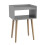 URBN Living (Grey) Modern Bedside Table Storage Display Unit with 2 Shelves & Solid Pinewood Legs 4