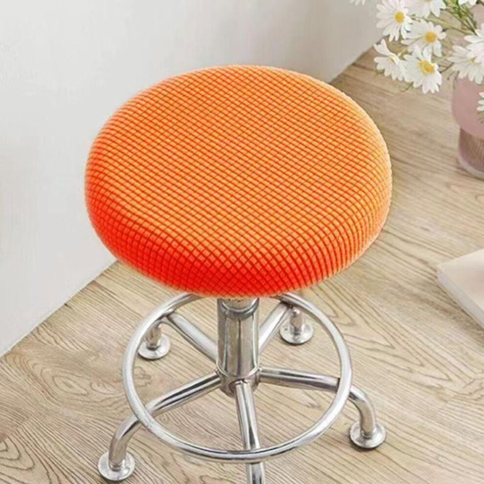 (as the picture, S: Diameter 25-30cm) Round Stool Chair Cover Household Dust Cover Swivel Chair Stool Seat Cover Protective Cover