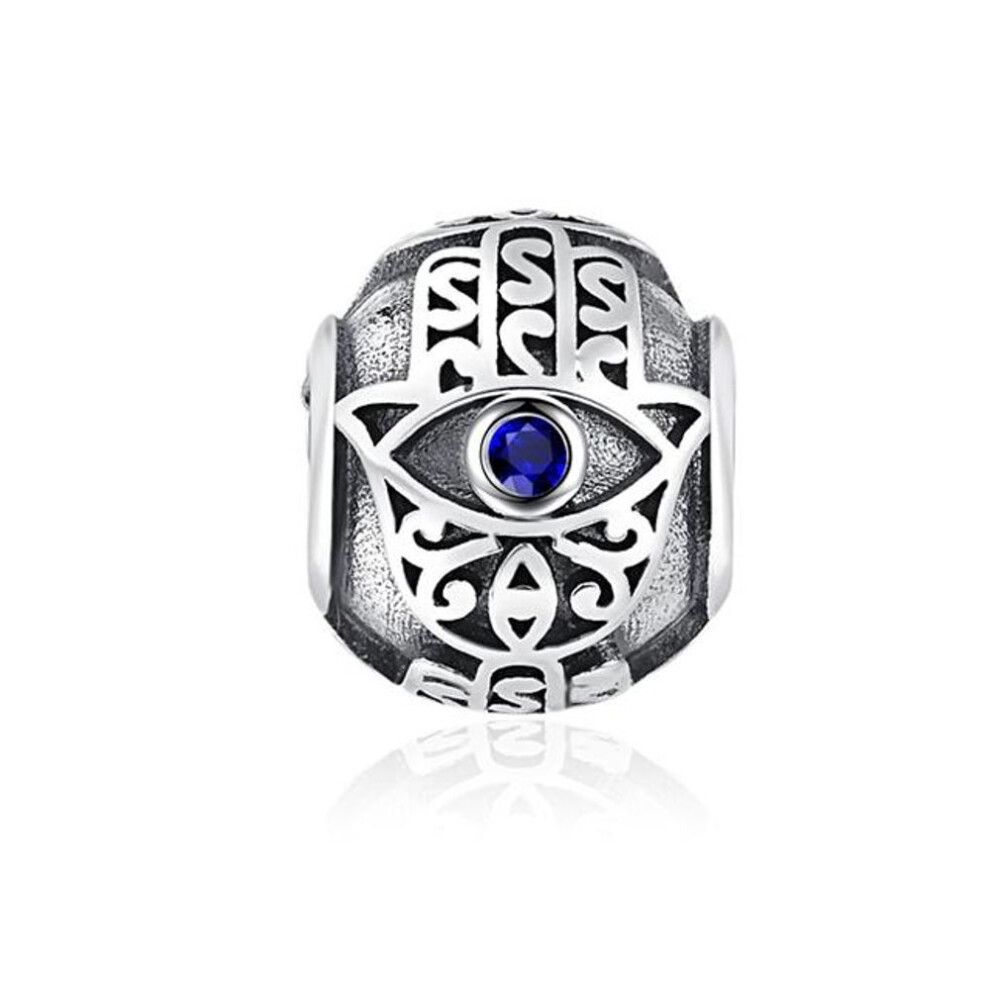 (as the picture) 925 Sterling Silver The Eye Of Greece The Eye Of The Devil Pendant Charm Bead Fit Original Pandora Bracelet Diy Women Jewelry