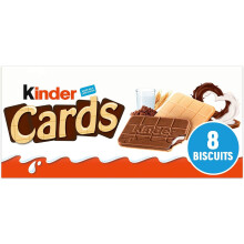 (Pack Of 2) Kinder Cards Chocolate & Milk Wafer Biscuit8x12.8g