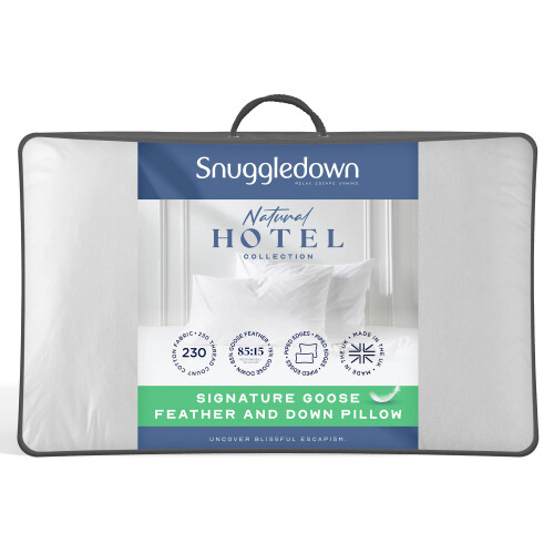 Snuggledown (2 Pack) Snuggledown Goose Feather & Down Pillow UK Made