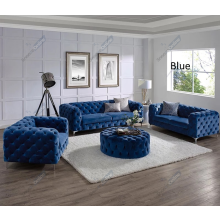 (3 Seater Sofa, Royal Blue) SNOOZE ONLINE  Monaco 3 and 2 Seater Sofa Sets Corner Sofas For Living Room Upholstered Plush Fabric 3 Seater Velvet Sofas