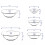 (Bright Red) 5pcs Glass Bowls Food Storage with Colour Lids Kitchen Stackable Container Set 5